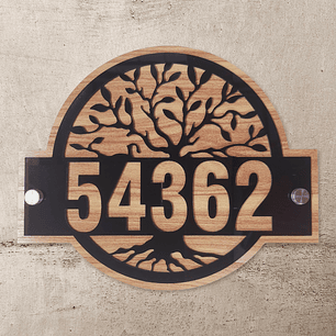 Placa Domicilio, hasta 5 números de casa, 25x30cm, Modelo H2