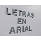 Letras 50cm Aluminio compuesto gris 2