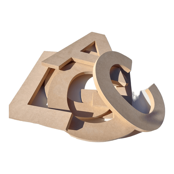 LETRAS DE mdf TRUPAN, natural 20cm 1