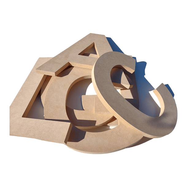 LETRAS DE mdf TRUPAN, natural 35cm 8