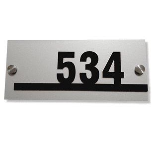Números de casa, placa hasta 5 números, 13x30cm, Modelo A1