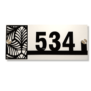 Números de casa, placa hasta 4 números, 13x30cm, Modelo C1