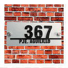 Placa Domicilio, hasta 5 números de casa y dirección 13x30cm, Modelo G1 5