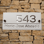 Placa números de casa y domicilio, 13x30cm, Modelo L2, Hasta 5 Numeros 1