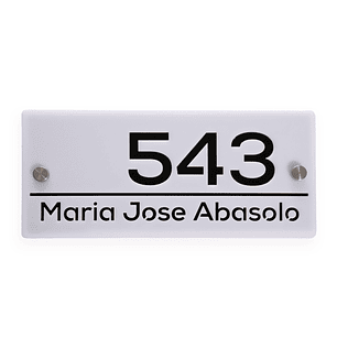 Placa números de casa y domicilio, 13x30cm, Modelo L1, Hasta 5 Numeros