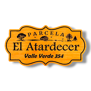 Letrero de Madera Personalizado para Parcela o Cabaña 50x100 cm