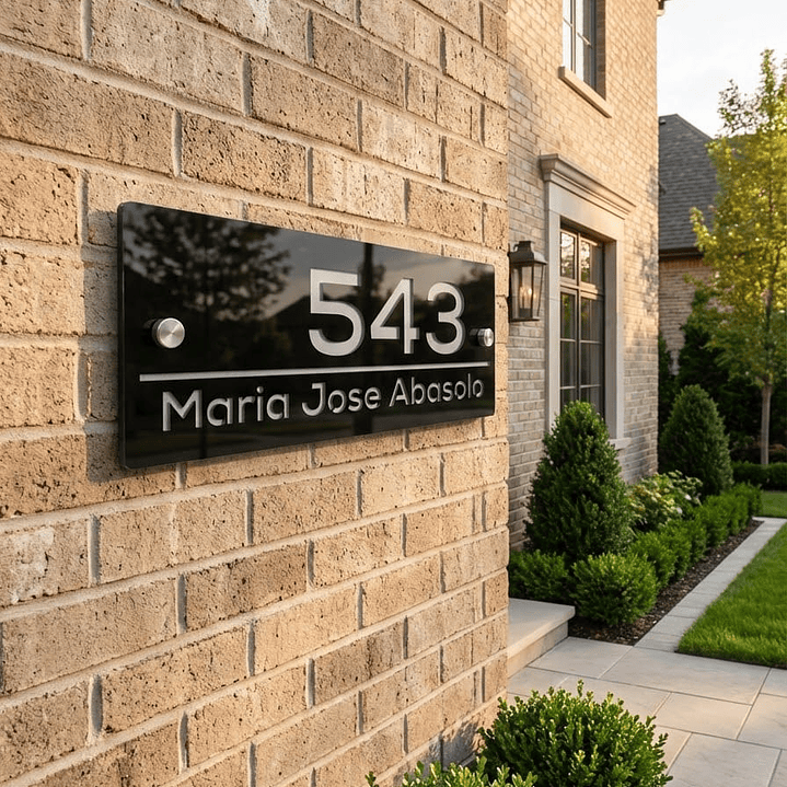 Placa Números de Casa 13x30cm Hasta 5 números Y Dirección. Modelo K1 2