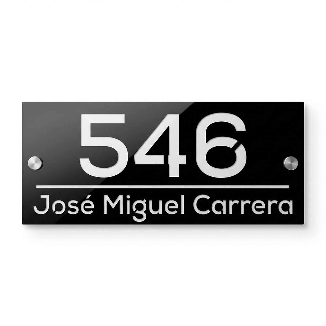 Números de Casa 17x40cm alta visibilidad Hasta 5 números Y Dirección. Modelo K5  1