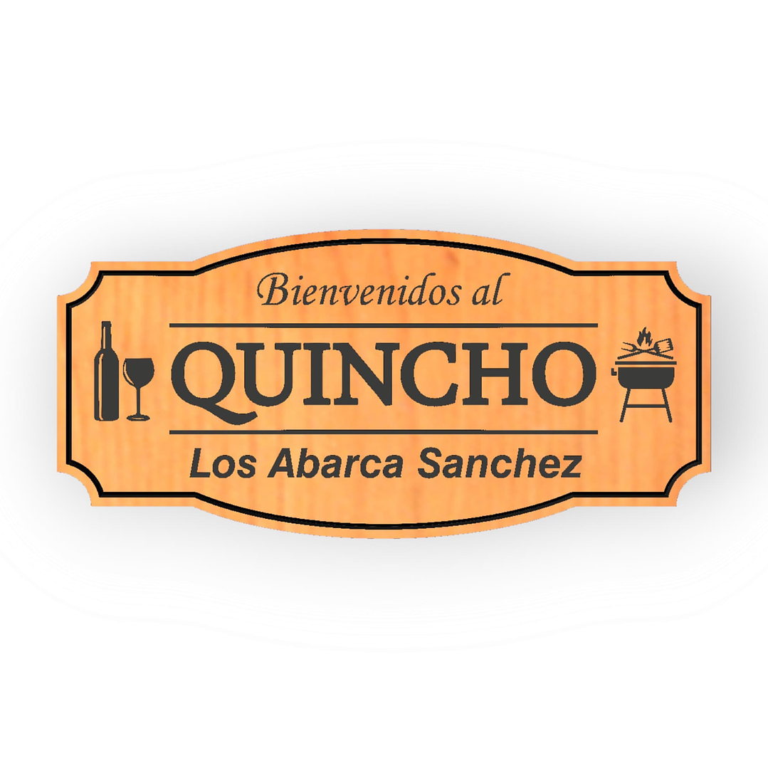 Letrero de madera para quincho 35×70 cm personalizado – estilo clasico 5