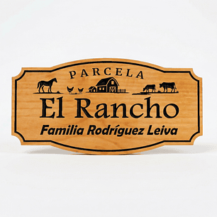 Letrero de Madera Personalizado para Parcela o Cabaña modelo clasico