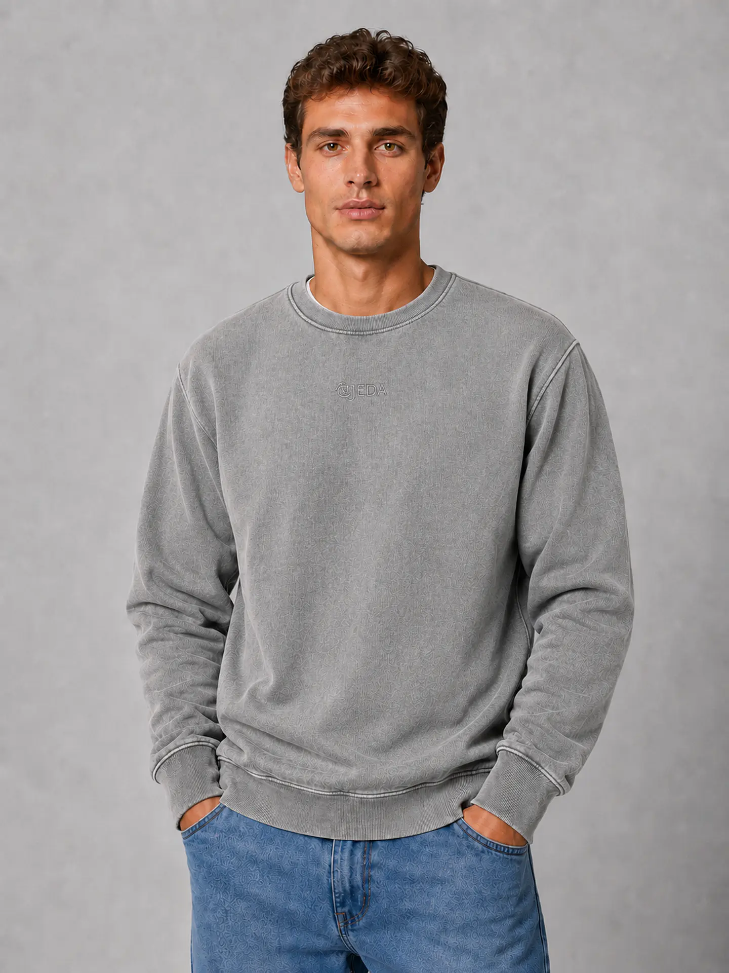 POLERÓN ACID WASH CUELLO REDONDO (HEAVYWEIGHT) 3