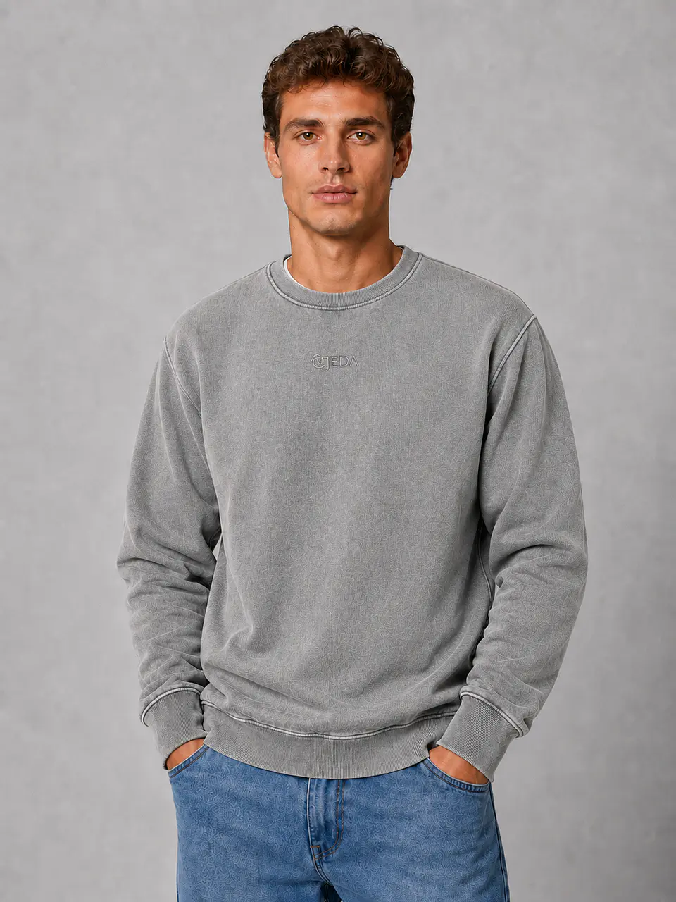 POLERÓN ACID WASH CUELLO REDONDO (HEAVYWEIGHT) 3
