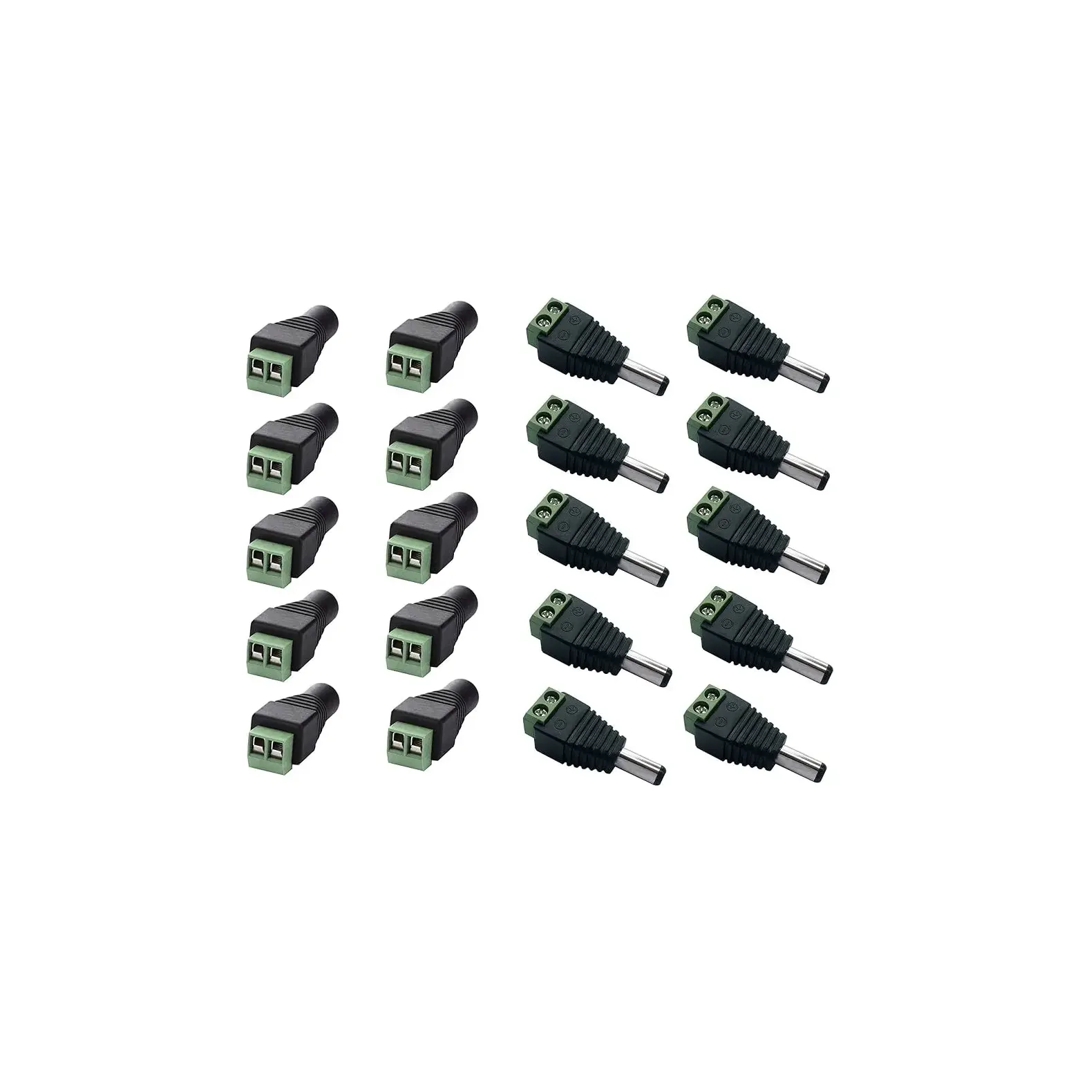 Pack X10 Par Conector Dc Macho Hembra