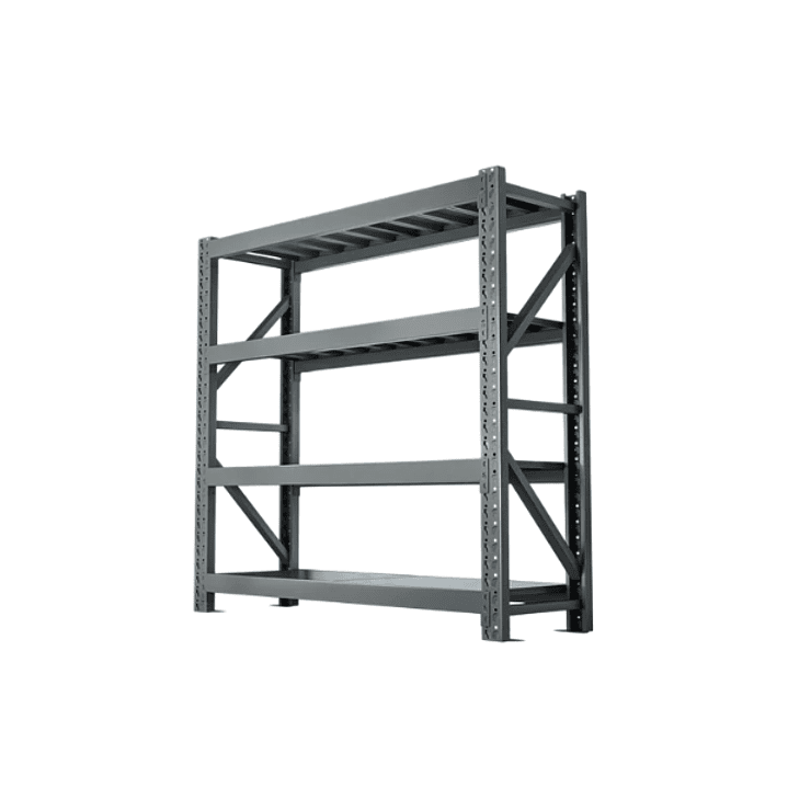 Repisa Rack Estante Metálico 200x60x200 1600 Kilos Negro Mate 2