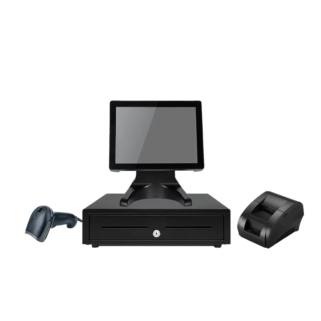 KIT Punto Venta AIO S100 Táctil 15 INTEL I5 4GB M2.SSD Full Venta e Inventario 1