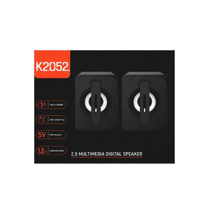 Parlantes USB 2.0 entrada 3.5mm K2052  2