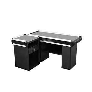 Mueble Checkout Negro Mate 1.8 Linea de Caja 2pcs