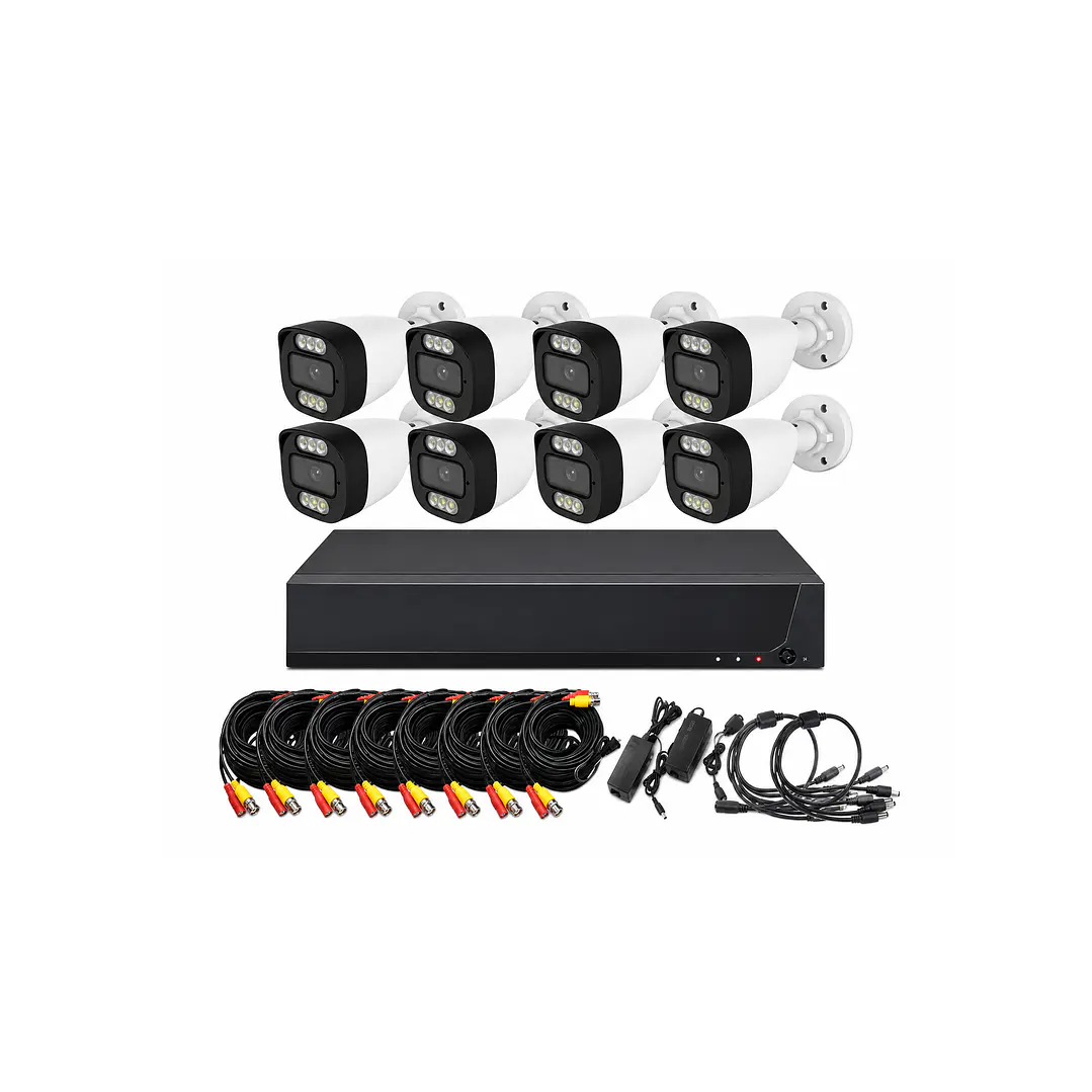 KIT DVR 8 Cámaras Seguridad 2mp S/Disco Full HD AHD08PXA-A-2MP 1