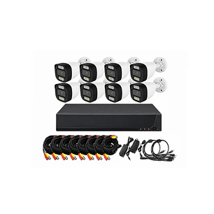 KIT DVR 8 Cámaras Seguridad 2mp S/Disco Full HD AHD08PXA-A-2MP