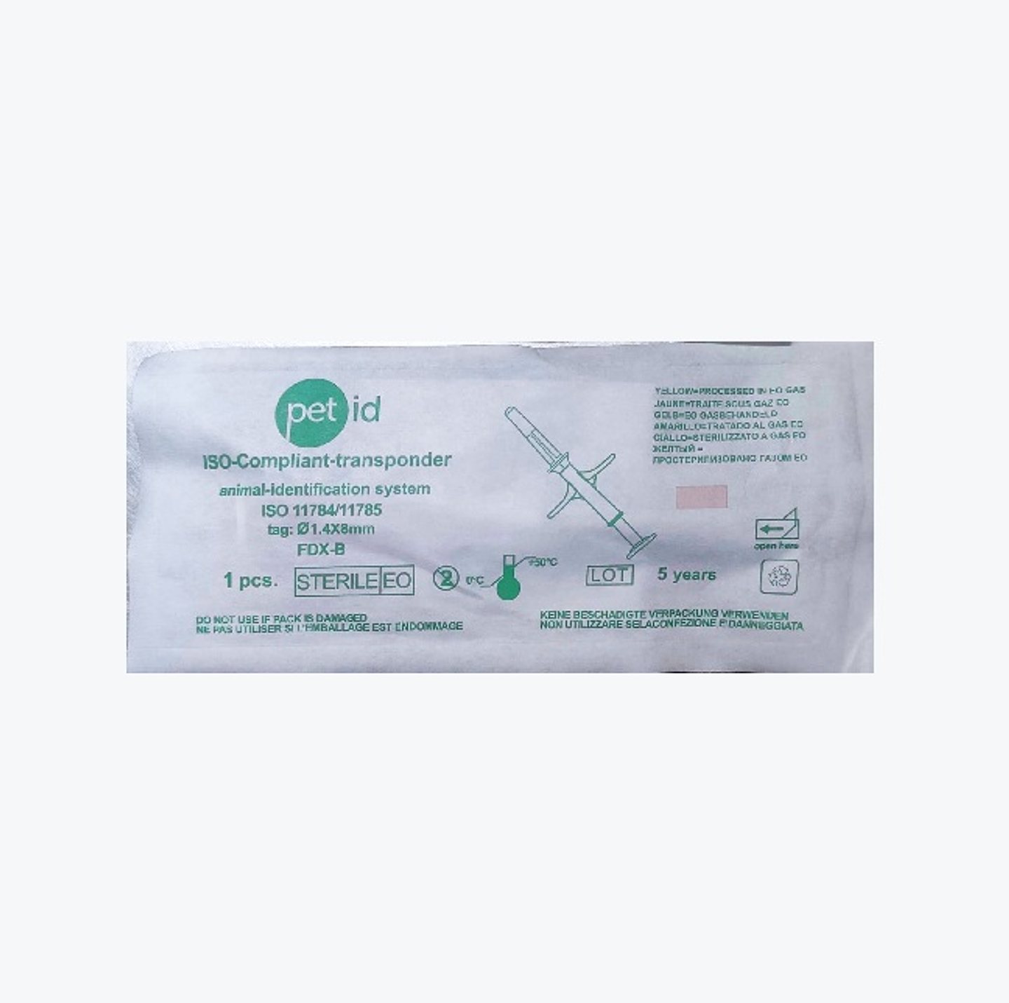 Microchip para mascotas Pet ID 1