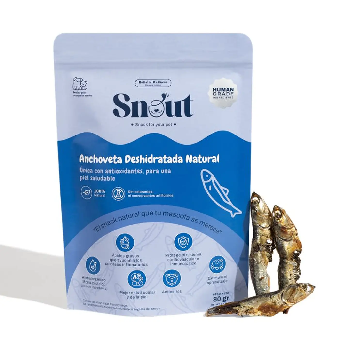 Snout snack Anchoveta 80g for Dogs&Cats 1