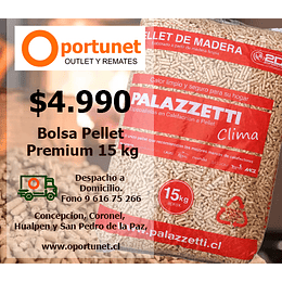 DESPACHO A DOMICILIO - Bolsa 15kg - Pellet Premium de madera para estufas
