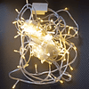 Luces de árbol 200 led amarilla, cable blanco