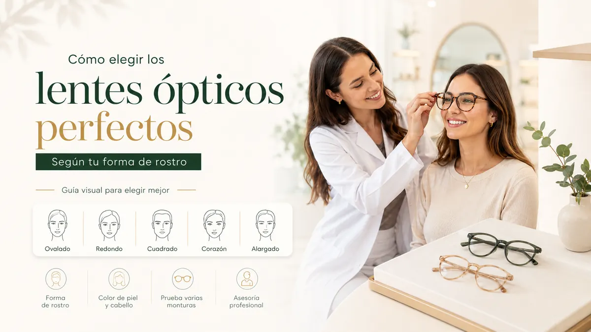 Cómo Elegir los Lentes Ópticos Perfectos para Tu Forma de Rostro 