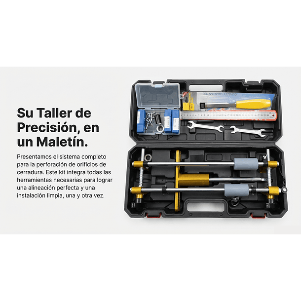 KOR-01: Kit Apertura Orificios Cerraduras Puertas Madera