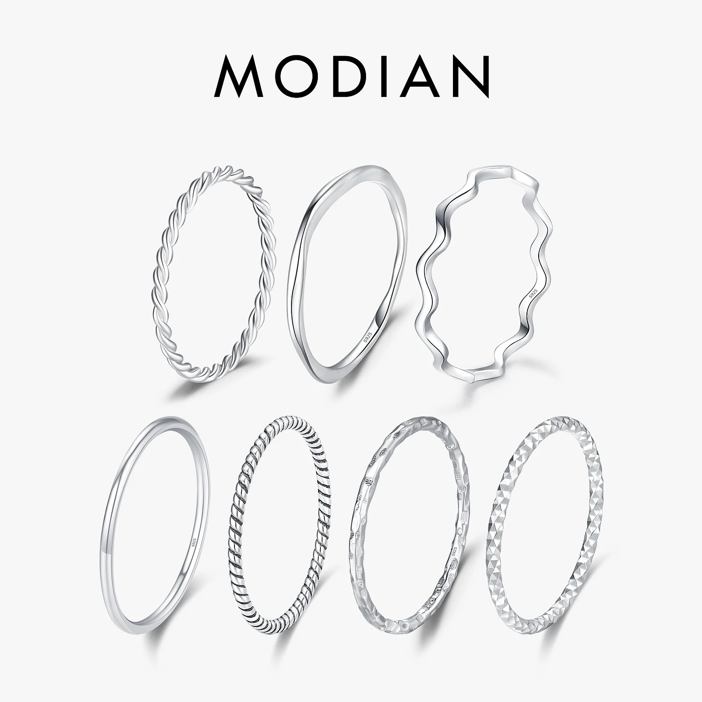 MODIAN 925 Sterling Silver Simple  1