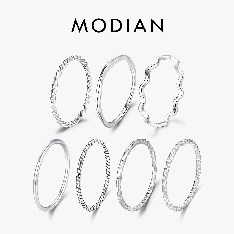 MODIAN 925 Sterling Silver Simple  1