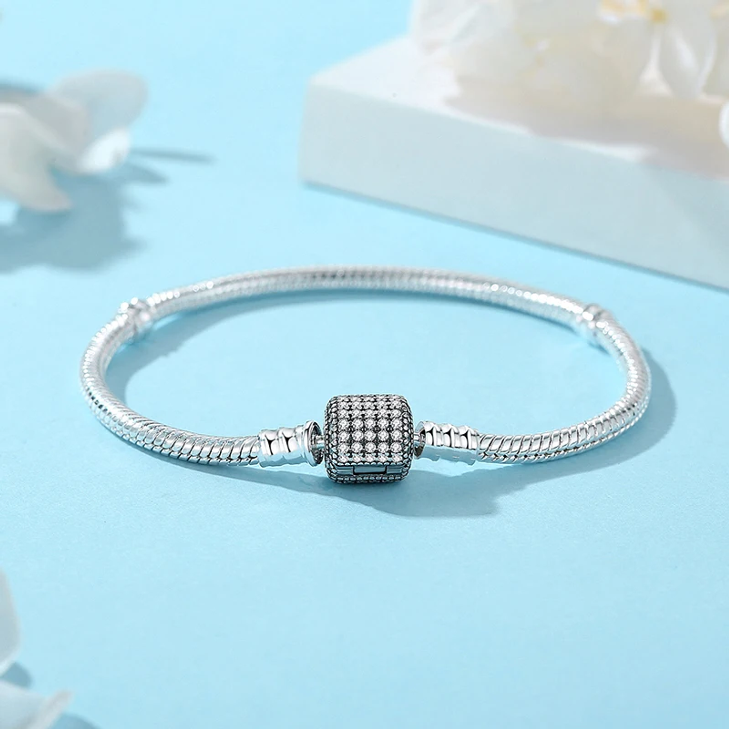 Original 925 Sterling Silver Bracelets Bangles Love Heart 4