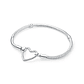 Original 925 Sterling Silver Bracelets Bangles Love Heart - Miniatura 9