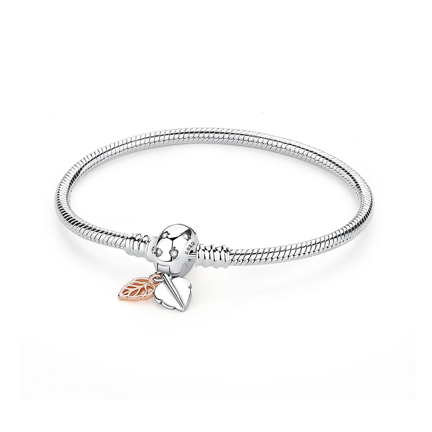 Original 925 Sterling Silver Bracelets Bangles Love Heart 10