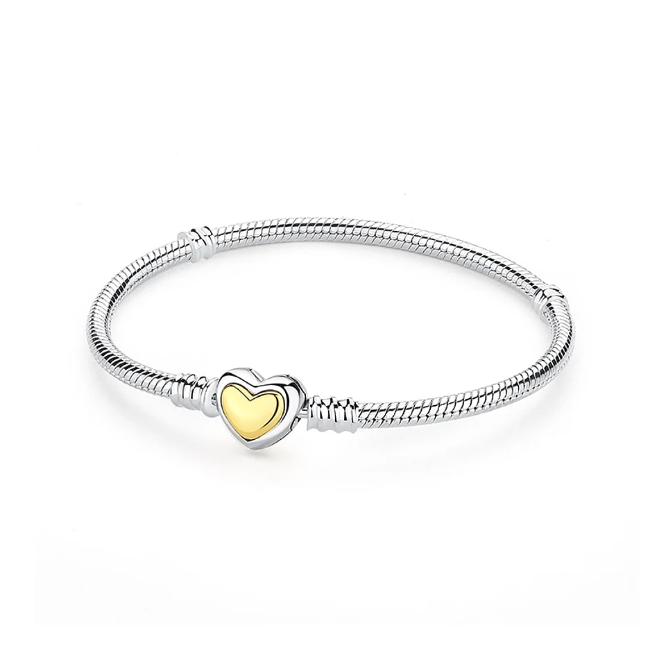 Original 925 Sterling Silver Bracelets Bangles Love Heart 12