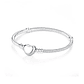 Original 925 Sterling Silver Bracelets Bangles Love Heart - Miniatura 22