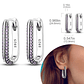 925 Sterling Silver Hoops Earrings for Women Girls - Miniatura 7