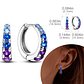 925 Sterling Silver Hoops Earrings for Women Girls - Miniatura 8