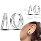 925 Sterling Silver Hoops Earrings for Women Girls - Miniatura 10