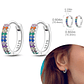925 Sterling Silver Hoops Earrings for Women Girls - Miniatura 11