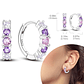 925 Sterling Silver Hoops Earrings for Women Girls - Miniatura 12
