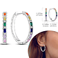 925 Sterling Silver Hoops Earrings for Women Girls - Miniatura 13