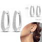 925 Sterling Silver Hoops Earrings for Women Girls - Miniatura 15