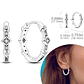 925 Sterling Silver Hoops Earrings for Women Girls - Miniatura 18