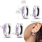 925 Sterling Silver Hoops Earrings for Women Girls - Miniatura 19