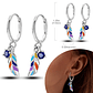 925 Sterling Silver Hoops Earrings for Women Girls - Miniatura 23