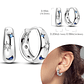 925 Sterling Silver Hoops Earrings for Women Girls - Miniatura 29