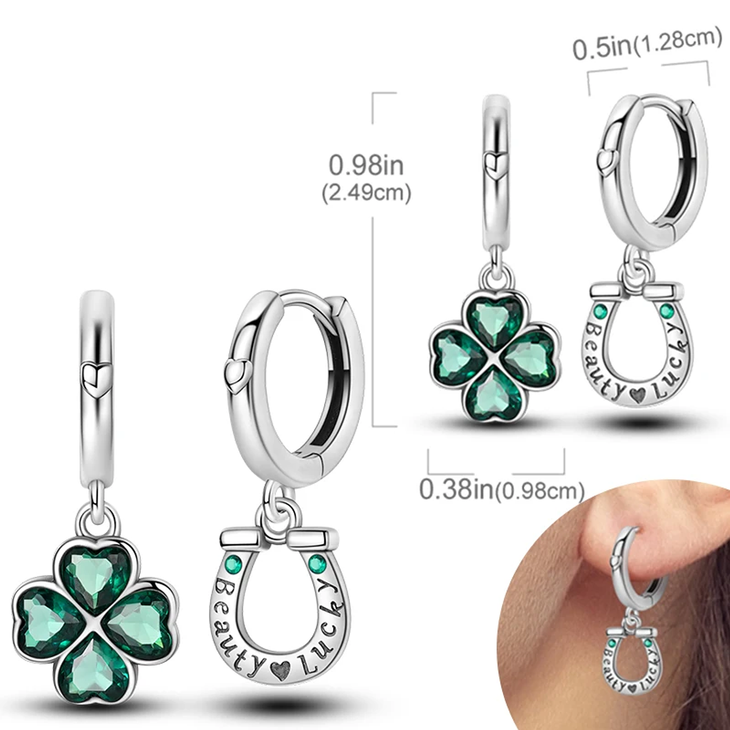 925 Sterling Silver Hoops Earrings for Women Girls 30