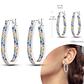 925 Sterling Silver Hoops Earrings for Women Girls - Miniatura 35