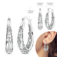 925 Sterling Silver Hoops Earrings for Women Girls - Miniatura 36